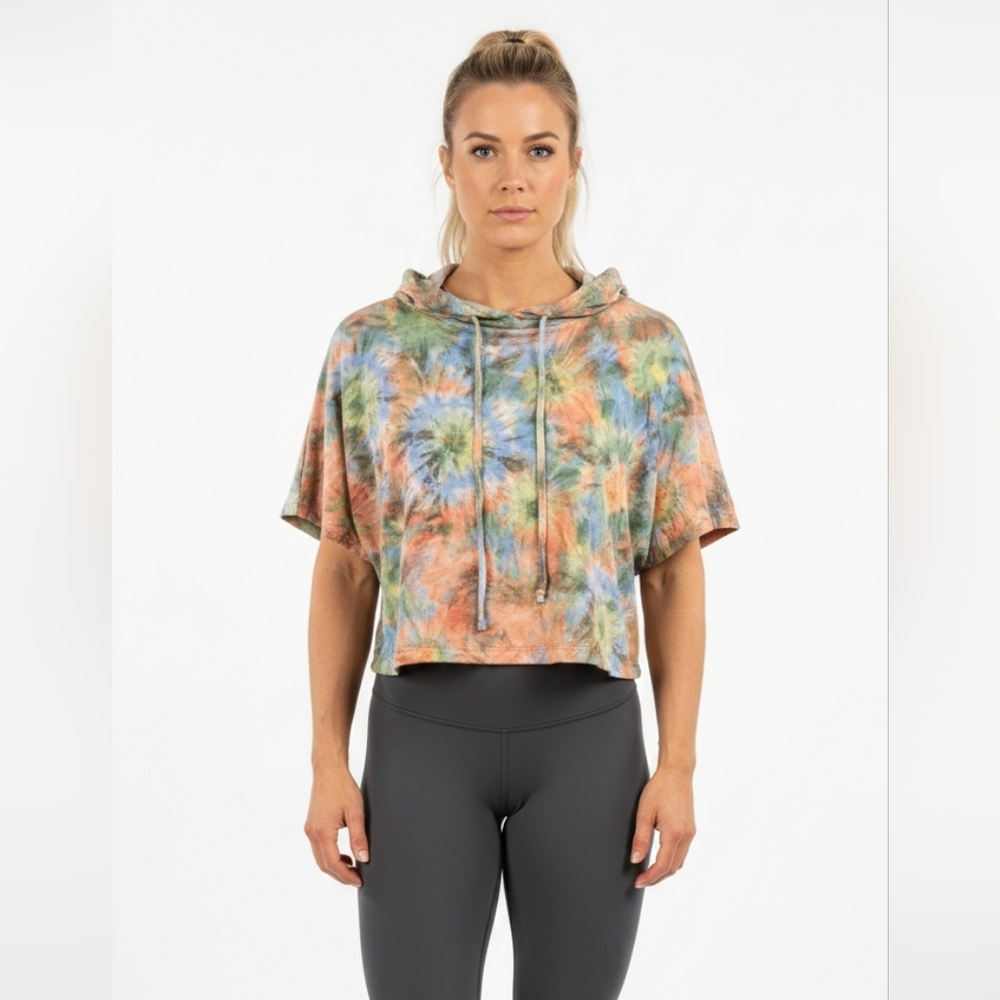 Ever Hottie Women's Tie-Dye Cropped Hoodie NWOT